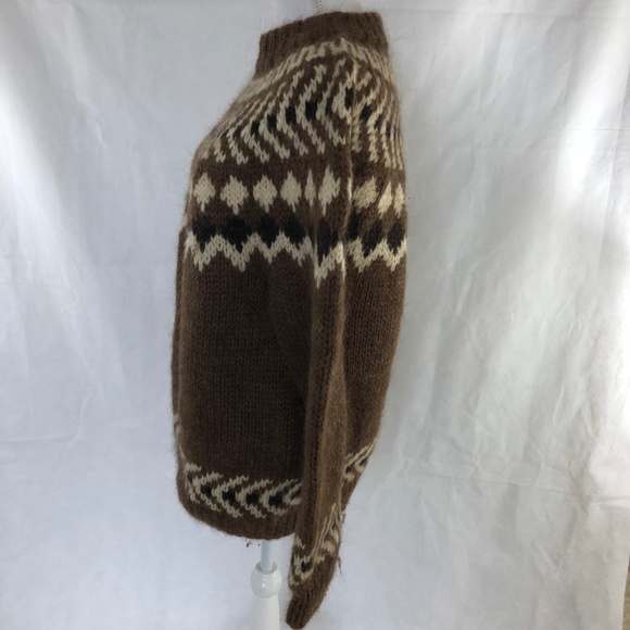 Handknitted Iceland 100% pure wool sweater-Large - Picture 3 of 6